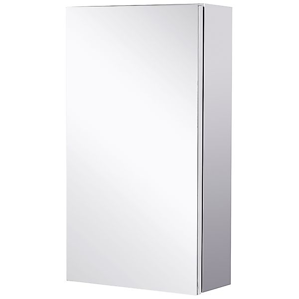 HOMCOM Badezimmerspiegelschrank aus Edelstahl mit Tür, Badezimmerschrank mi günstig online kaufen