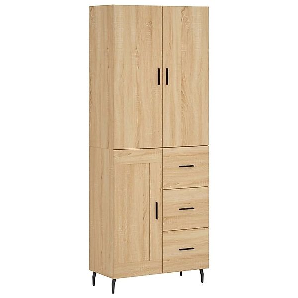vidaXL Highboard Sonoma-Eiche 69,5x34x180 cm Holzwerkstoff 3196030 günstig online kaufen
