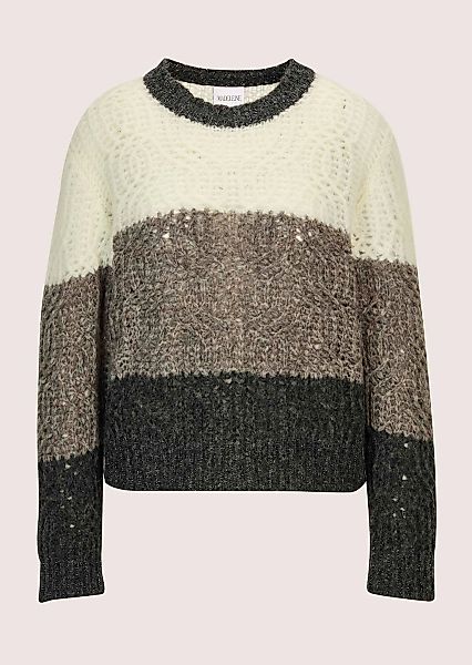 MADELEINE Longpullover "Strickpullover Eleganter Wollpullover mit Zopfmuste günstig online kaufen