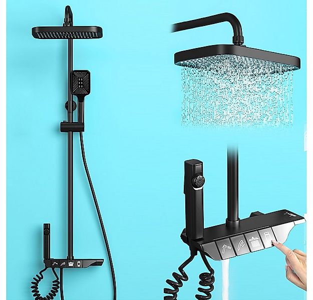 XERSEK Duschsystem Regendusche set Überkopfbrauseset Brauseset mit Armatur, günstig online kaufen