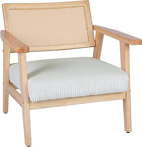 Home affaire Loungesessel VILLAINE, Einzelsessel, Rattan-Sessel mit Wiener günstig online kaufen