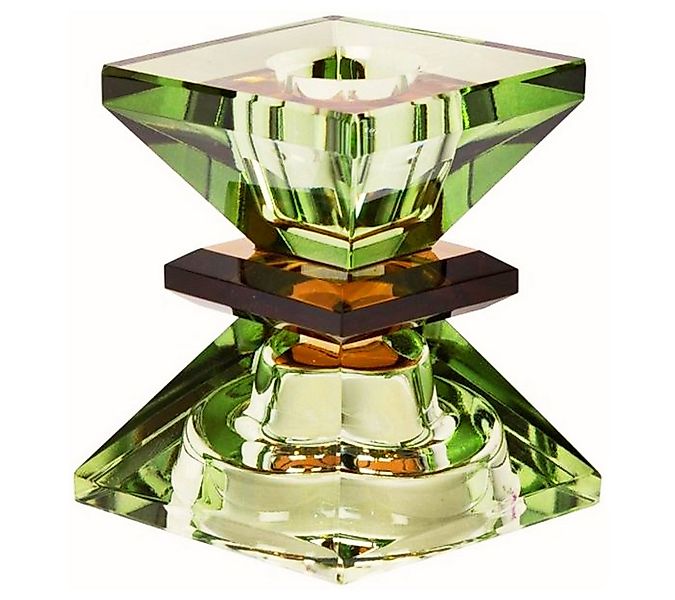 EJA International Kerzenhalter Kristall - Braun, Olive (1 St), 7,5 x 6 x 6 günstig online kaufen