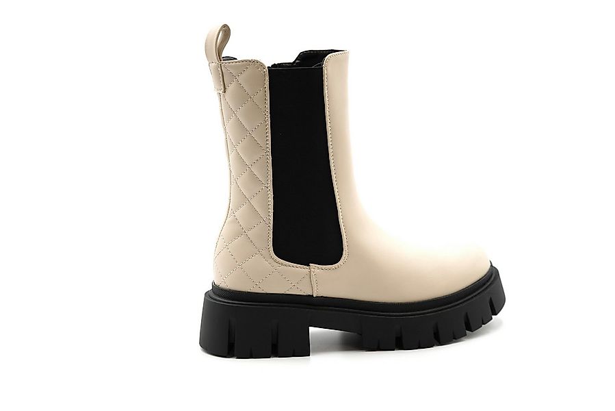 Sonderpostendiscount Chelsea Boots Beige mit seitlichem Reißverschluss 2107 günstig online kaufen