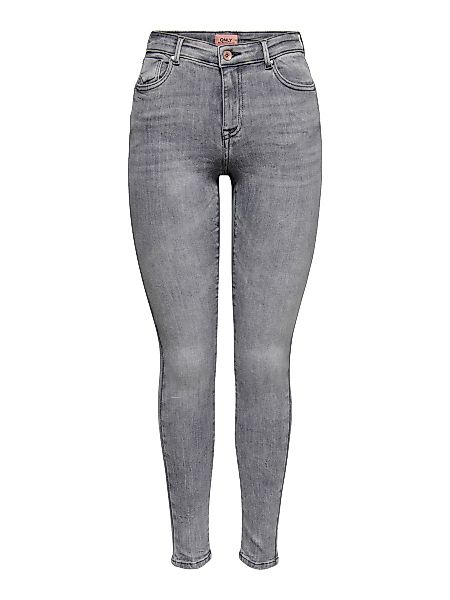Only Damen Jeans ONLPOWER MID PUSH UP SK AZG937 - Skinny Fit - Grau - Grey günstig online kaufen