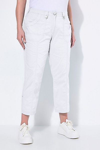 Ulla Popken Funktionshose 7/8-Cargohose Krempelriegel Komfortbund günstig online kaufen