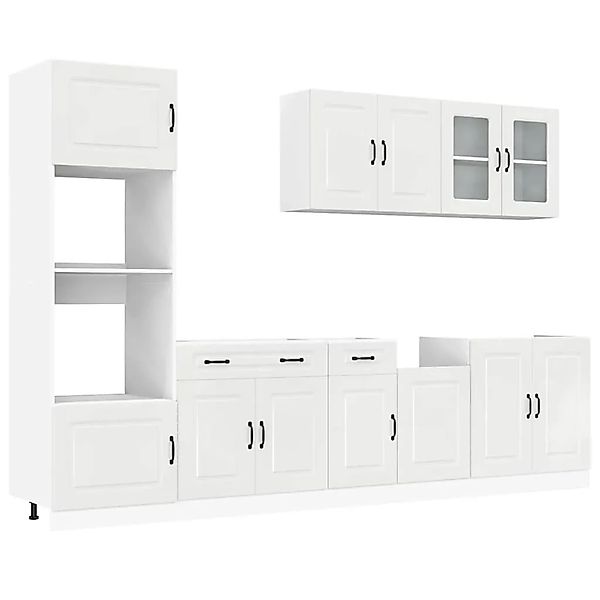 vidaXL 7 Tlg Küchenschrank-Set Kalmar Hochglanz-Weiß Holzwerkstoff 3314733 günstig online kaufen