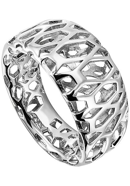 JOBO Fingerring "Ring breit", 925 Silber rhodiniert günstig online kaufen