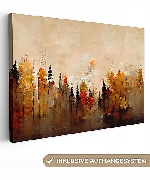 OneMillionCanvasses® Leinwandbild Natur - Bäume - Kunst - Braun - Beige, Fo günstig online kaufen