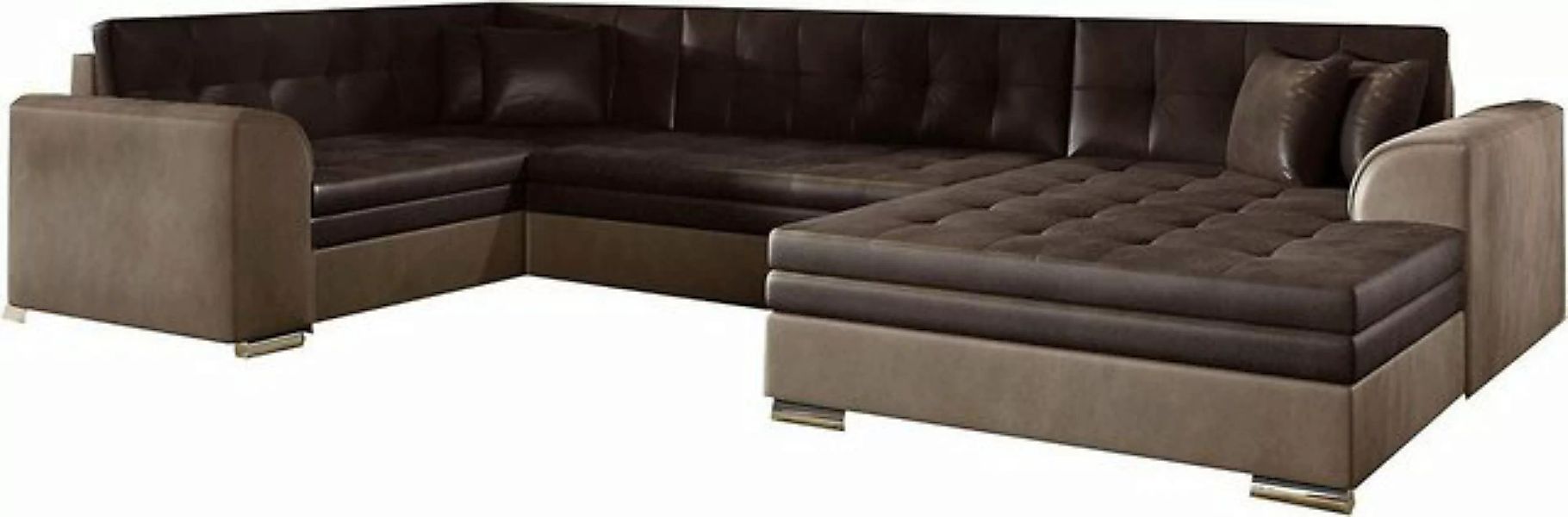 MOEBLO Wohnlandschaft DARIO U, ohne Bettkasten Couch U-Form Polstergarnitur günstig online kaufen
