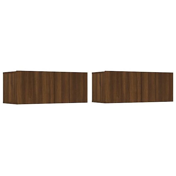 vidaXL TV-Schrank TV-Schränke 2 Stk Braun Eichen-Optik 80x30x30 cm Spanplat günstig online kaufen