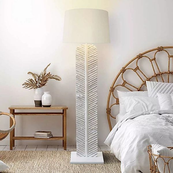 Stehlampe weiss Treibholz 175 cm hoch modernen Landhausstil günstig online kaufen