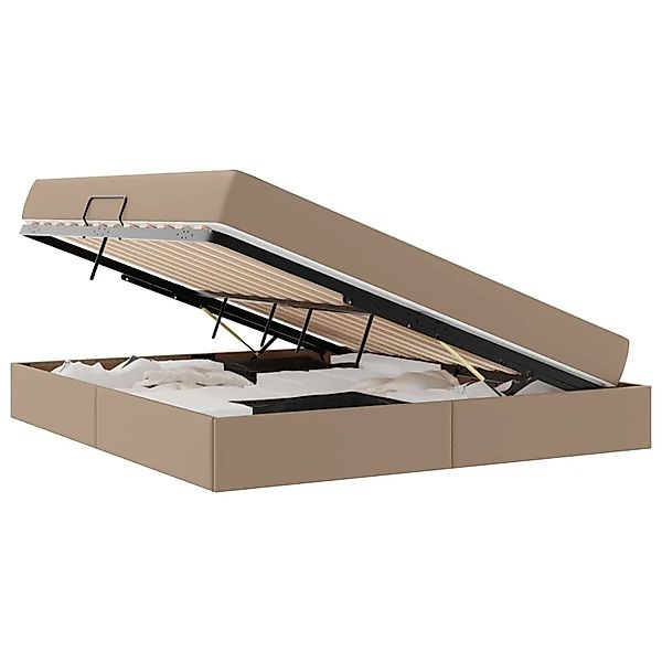 vidaXL Stauraumbett mit Matratze Cappuccino 160 x 200 cm 3399619 günstig online kaufen