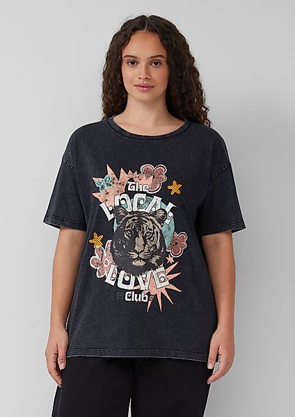 QS Kurzarmshirt Gewaschenes T-Shirt im Oversized günstig online kaufen
