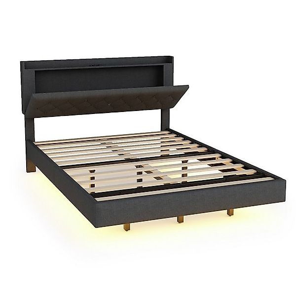 Gotagee Polsterbett Doppelbett 140x200cm Erwachsenenbett USB Einzelbett Jug günstig online kaufen