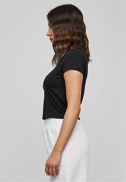 URBAN CLASSICS Rundhalsshirt Ladies Stretch Jersey Cropped Tee Damen T-Shir günstig online kaufen