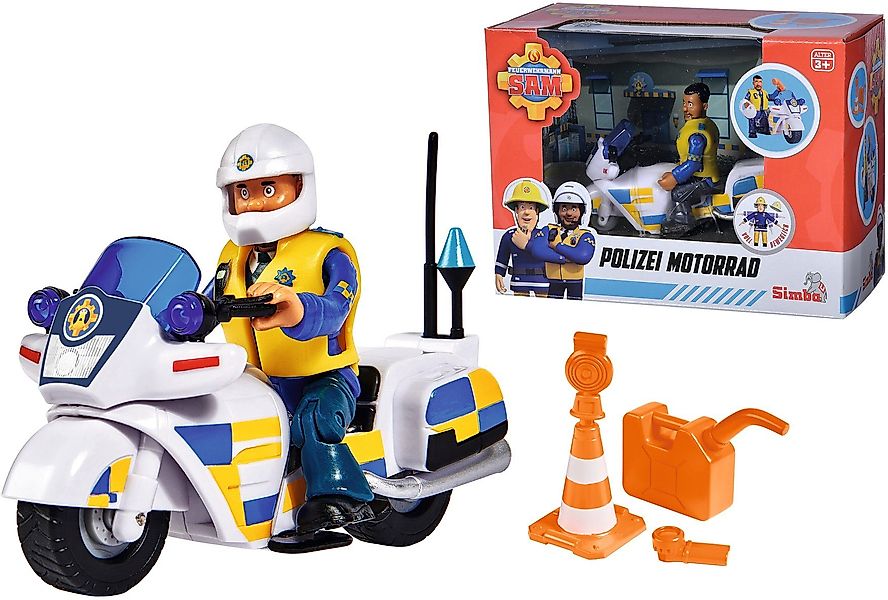SIMBA Spielzeug-Motorrad Feuerwehrmann Sam, Polizei Motorrad günstig online kaufen
