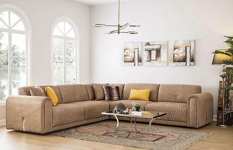 JVmoebel Ecksofa Textil Sofa Couch Ecksofa Eckgarnitur Polster Sofas Couche günstig online kaufen