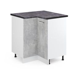 Vicco Eckunterschrank R-Line, Beton/Weiß, 75.6 cm, günstig online kaufen
