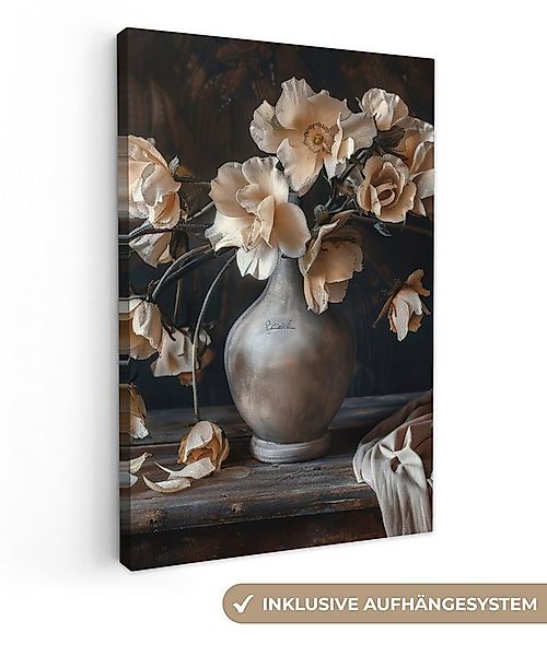 OneMillionCanvasses® Leinwandbild Blumen - Vase - Kunst - Stilleben, Fotodr günstig online kaufen