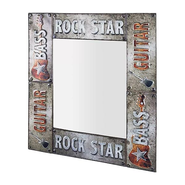 Wandspiegel mit Metallrahmen Rock Style günstig online kaufen