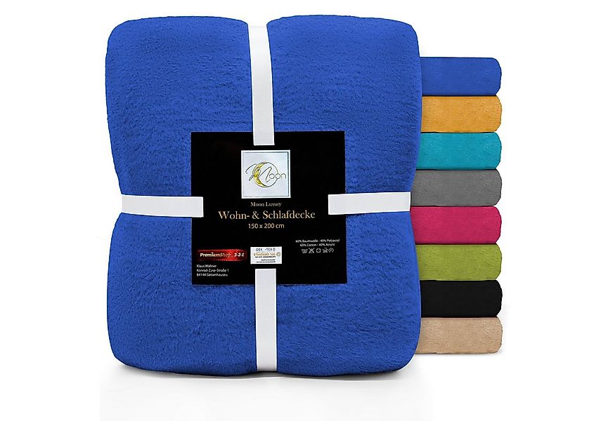 Wohndecke MOON Luxury Kuscheldecke, UNI Decke, ca. 150x200 cm, MOON Heimtex günstig online kaufen