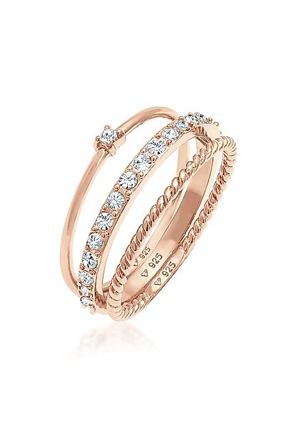 Elli Solitärring Ringset (3 tlg) 925 günstig online kaufen