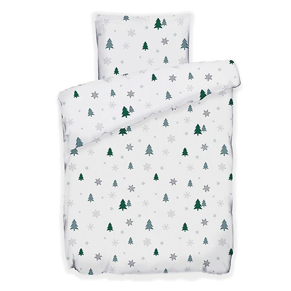 Buymax Bettwäsche Fleece Bettbezug-Set Tanne Tannenbaum, günstig online kaufen