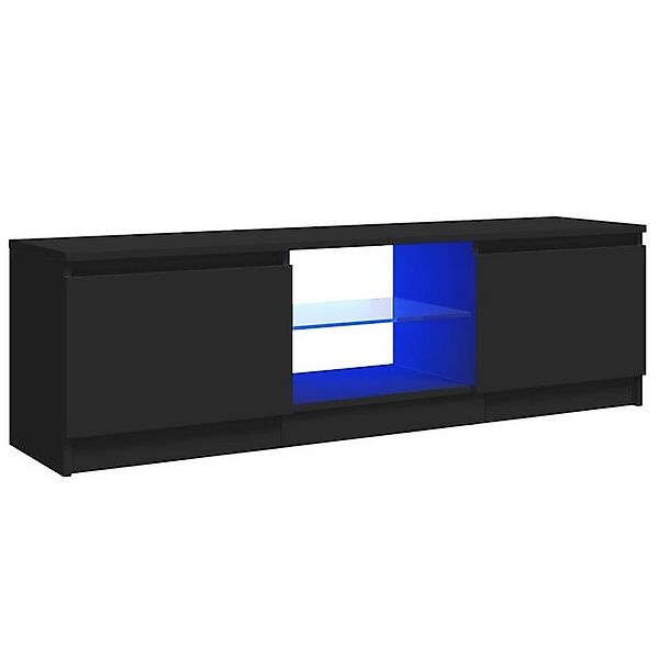 vidaXL TV-Schrank TV-Board mit LED-Leuchten Schwarz 120x30x35,5 cm günstig online kaufen