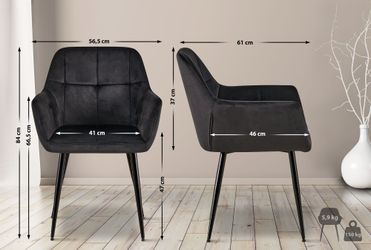CLP Esszimmerstuhl Emia, Armlehnen, Polsterstuhl Samt, günstig online kaufen