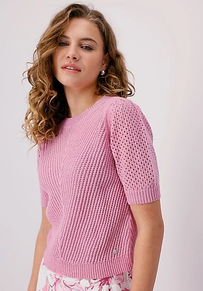 Monari Kurzarmpullover, aus Ajourstrick günstig online kaufen