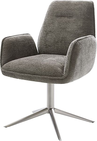 DELIFE Polsterstuhl Zoa-Flex, Fußkreuz Edelstahl Bouclé günstig online kaufen