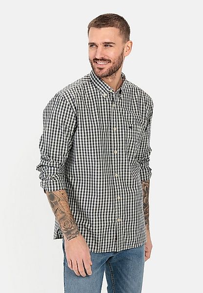 camel active Langarmhemd Langarmhemd mit Karomuster Langarm Kentkragen günstig online kaufen