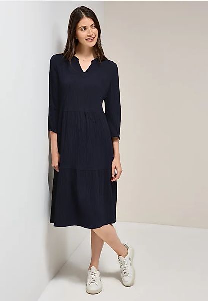 Seersucker-Kleid mit Volants günstig online kaufen