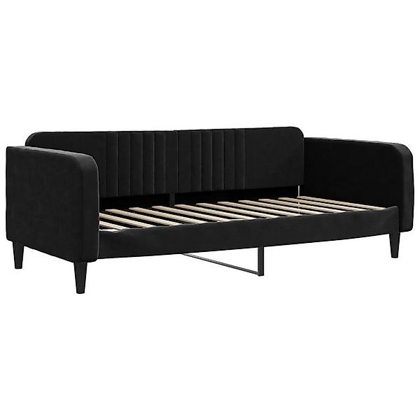 furnicato Bett Tagesbett Schwarz 90x200 cm Samt (1-tlg) günstig online kaufen