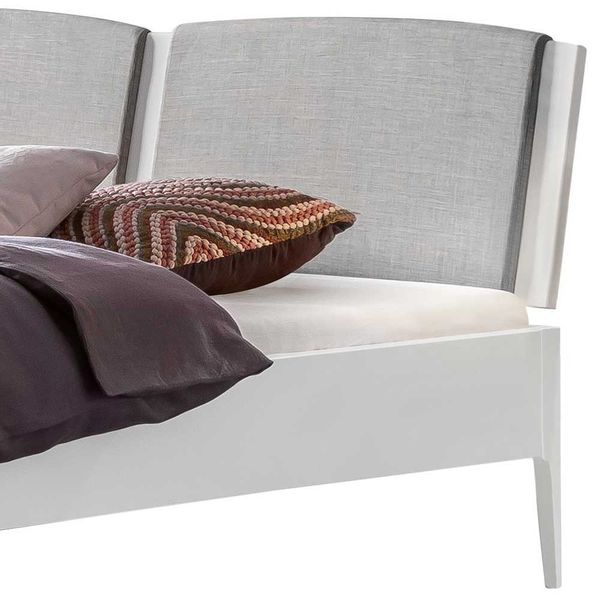 Massivholz Bett Buche in Weiss lackiert 160x200 cm 180x200 cm günstig online kaufen