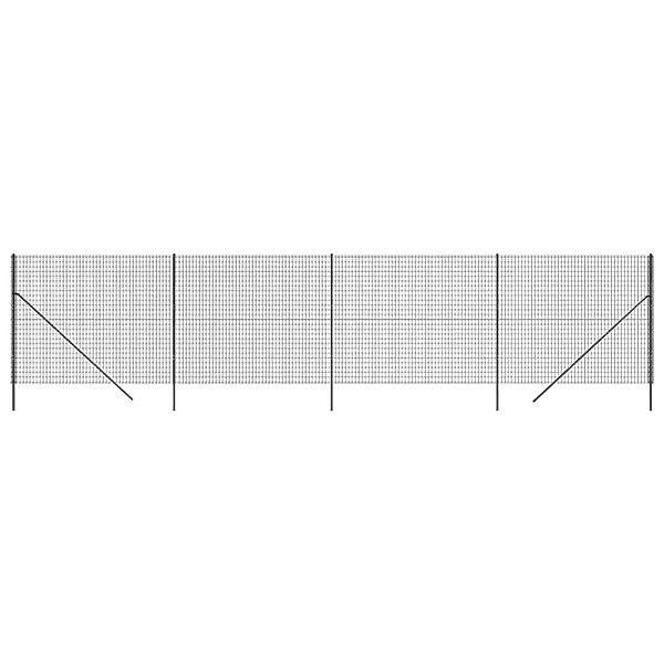 vidaXL Maschendrahtzaun Anthrazit 2x10 m Verzinkter Stahl 154198 günstig online kaufen