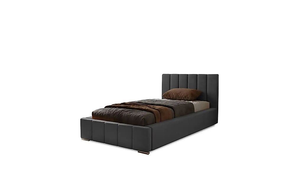 Polsterbett mit Stauraum mit Bettkasten und Lattenrost Nelia ¦ grau ¦ Maße günstig online kaufen