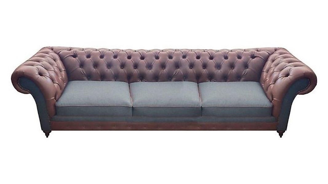 JVmoebel Chesterfield-Sofa Sitzmöbel Chesterfield Leder Sofa Couch Dreisitz günstig online kaufen