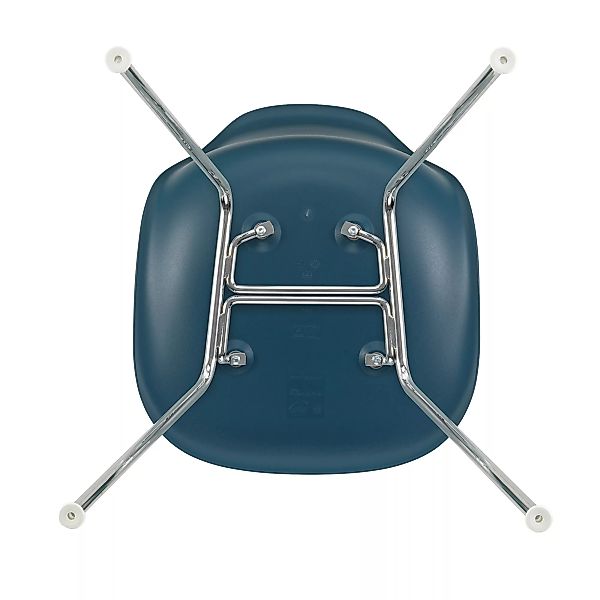 Vitra - Eames Plastic Side Chair DSX Gestell verchromt - meerblau/Sitzschal günstig online kaufen