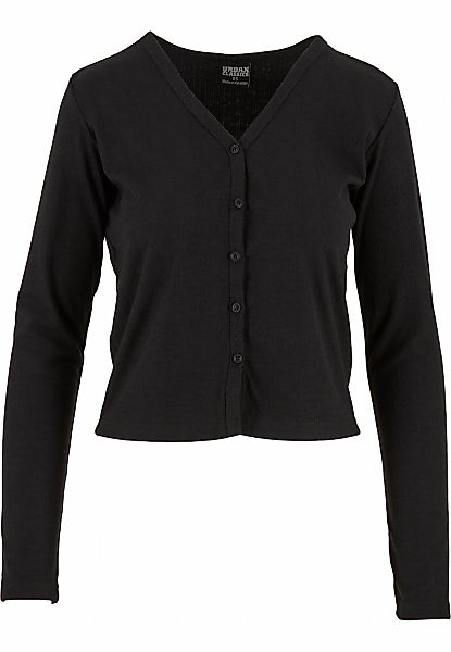URBAN CLASSICS Strickjacke "Urban Classics Ladies Rib Cardigan" 1 Stk. günstig online kaufen