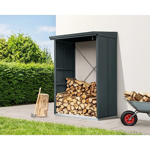 Hörmann Kaminholzregal Elegant-V Typ 1 aus Metall RAL7016 Anthrazitgrau günstig online kaufen