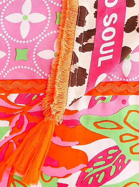 Zwillingsherz Modetuch, mit Allover-Print, Tasseln und günstig online kaufen
