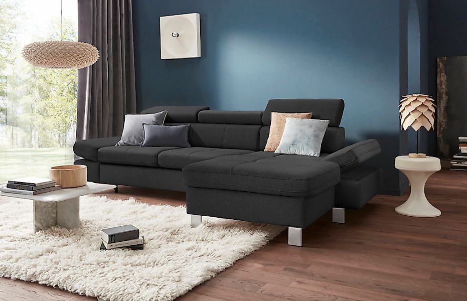 exxpo - sofa fashion Ecksofa "Fiji, hochwertige Detailverarbeitung, Breite günstig online kaufen