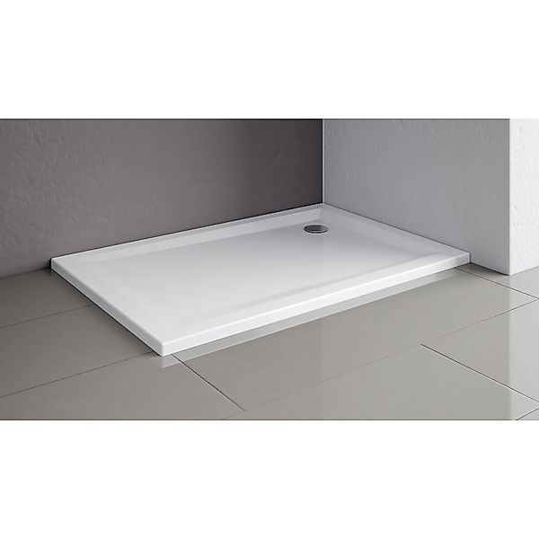 Schulte Duschwannen-Set ExpressPlus Extraflach Rechteck 90 cm x 75 cm Alpin günstig online kaufen