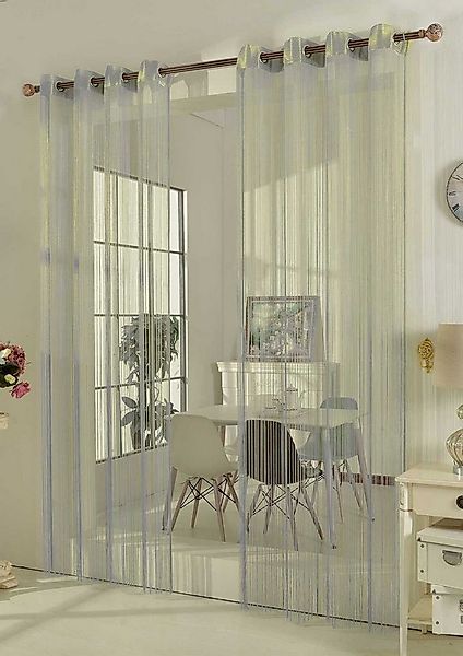 Gardinenbox Gardine (1 St), Ösen, Fadengardine, Fadenstore Raumteiler 20304 günstig online kaufen