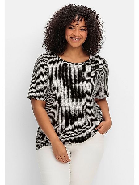 Sheego Rundhalsshirt Große Größen mit Minimal-Druck günstig online kaufen