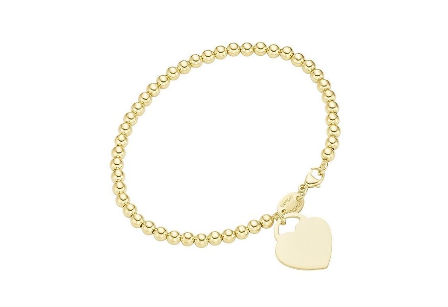 GIORGIO MARTELLO MILANO Armband Kugeln mit Behang Herz, gelb vergoldet, Sil günstig online kaufen