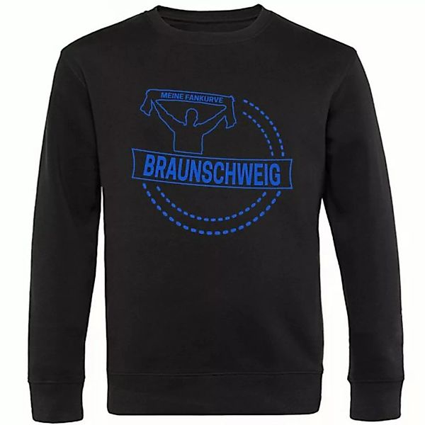 multifanshop Sweatshirt Braunschweig - Meine Fankurve - Pullover günstig online kaufen