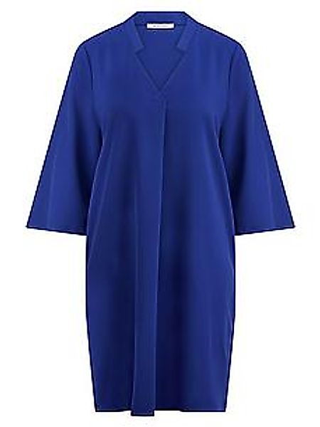 Kleid V-Ausschnitt Peter Hahn blau günstig online kaufen