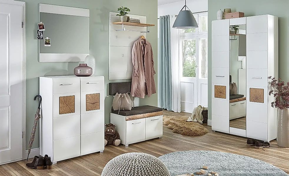 Garderobenpaneel  Cortina ¦ weiß ¦ Holzwerkstoff ¦ Maße (cm): B: 80 H: 110 günstig online kaufen